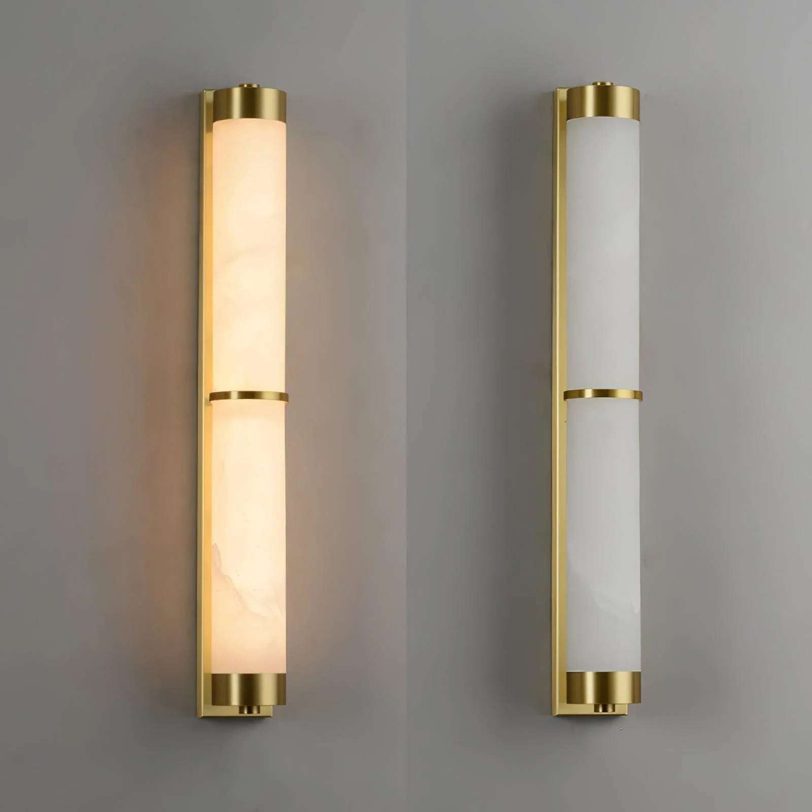 Cylindra Alabaster Brass Wall Light - Image 42