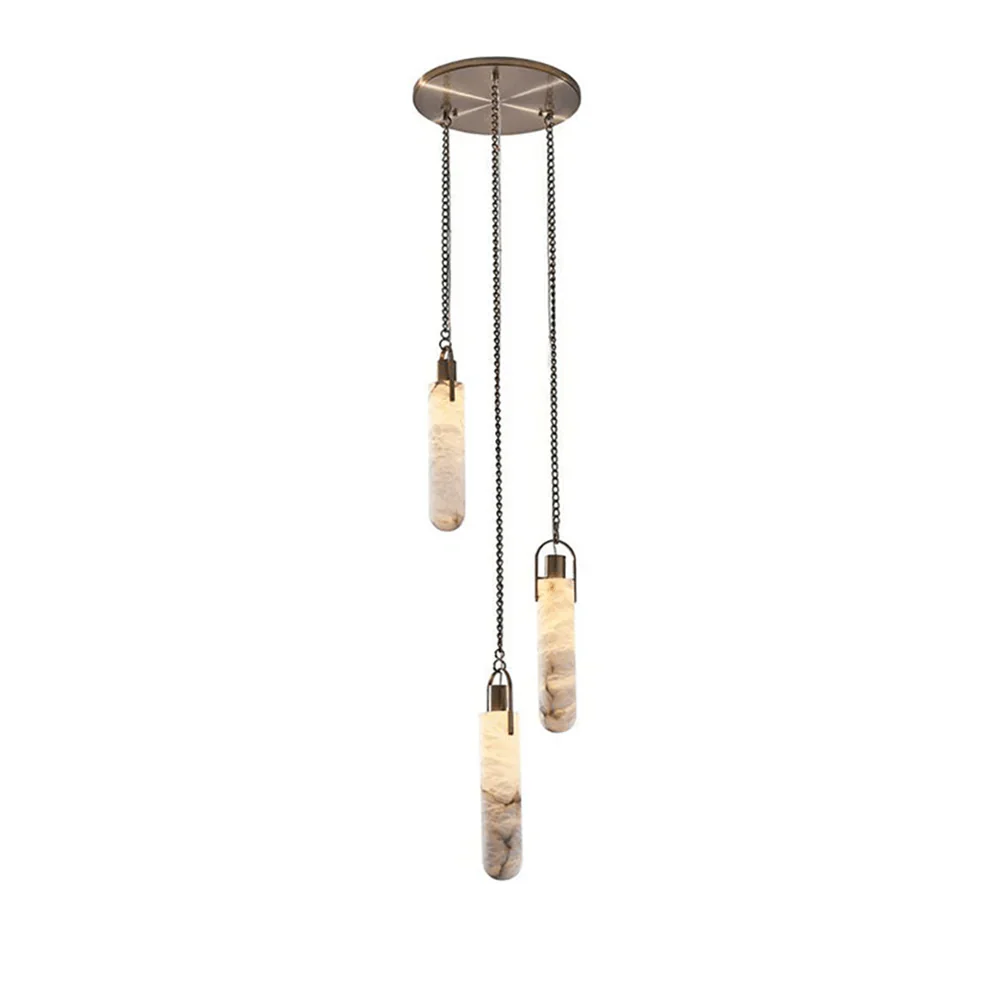 Cylindrical Cluster Alabaster Chandelier - Image 14