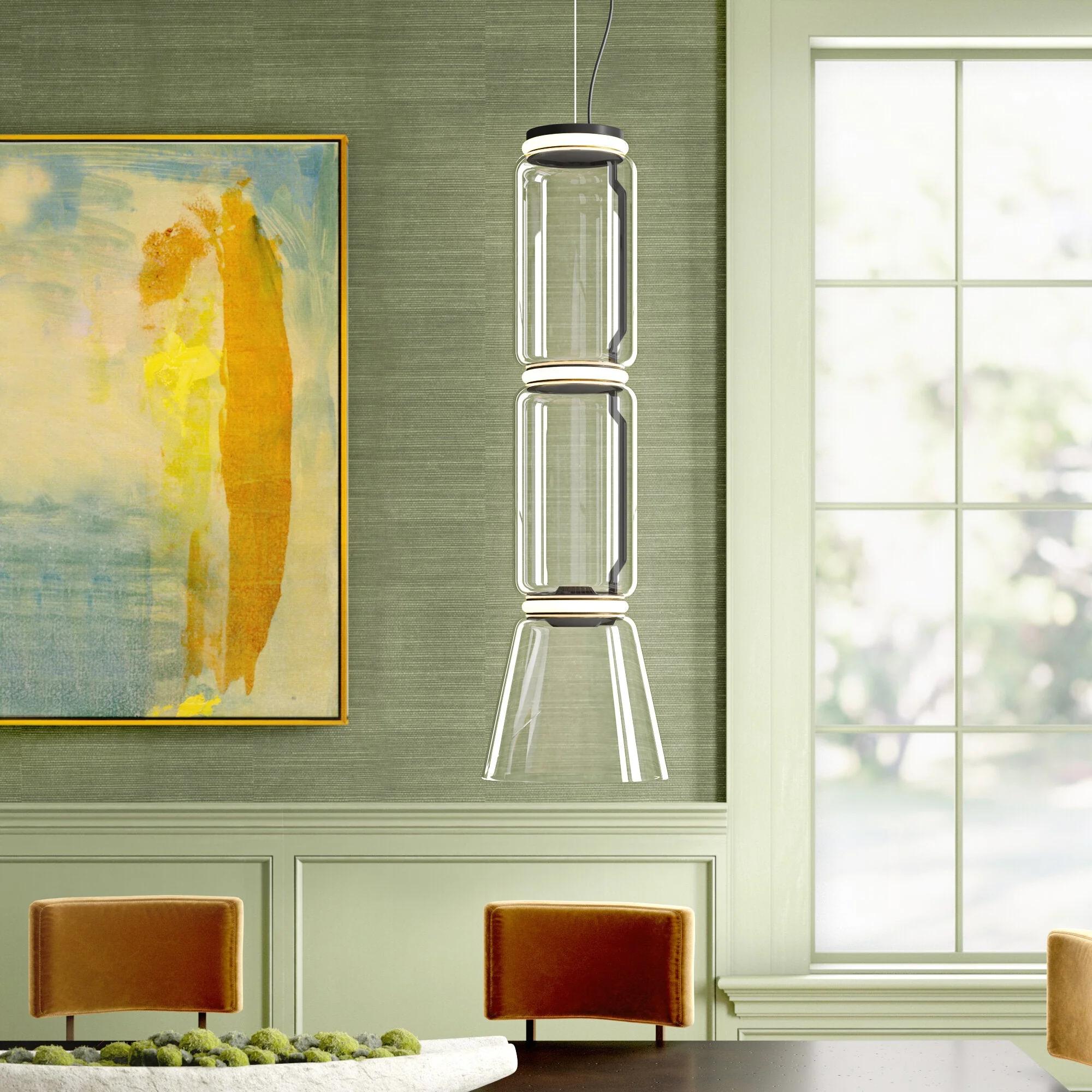 Cylindrical LED Pendant Light - Image 74