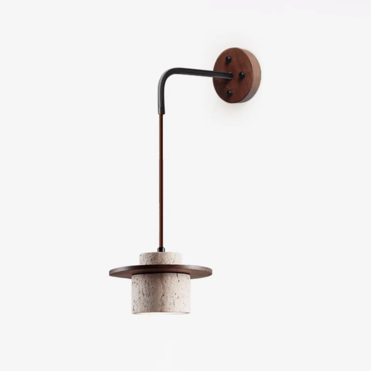 Cylindrical Stone Sconce