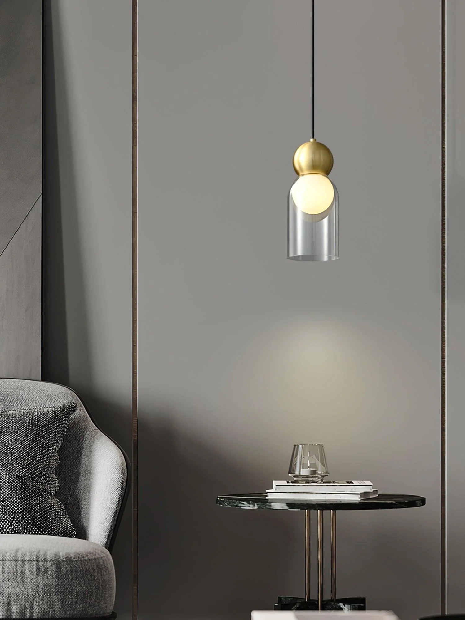 Dani Brass Pendant Lamp - Image 10