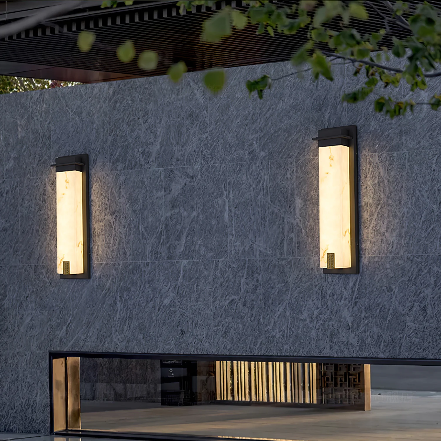 Delaney Alabaster Outdoor Wall Light - Image 8