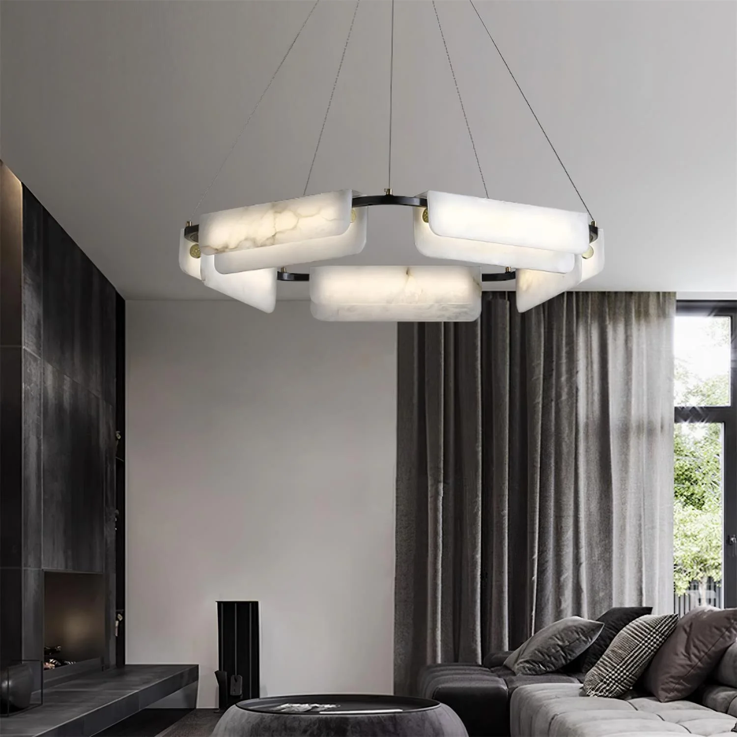 Delia Alabaster Chandelier - Image 3