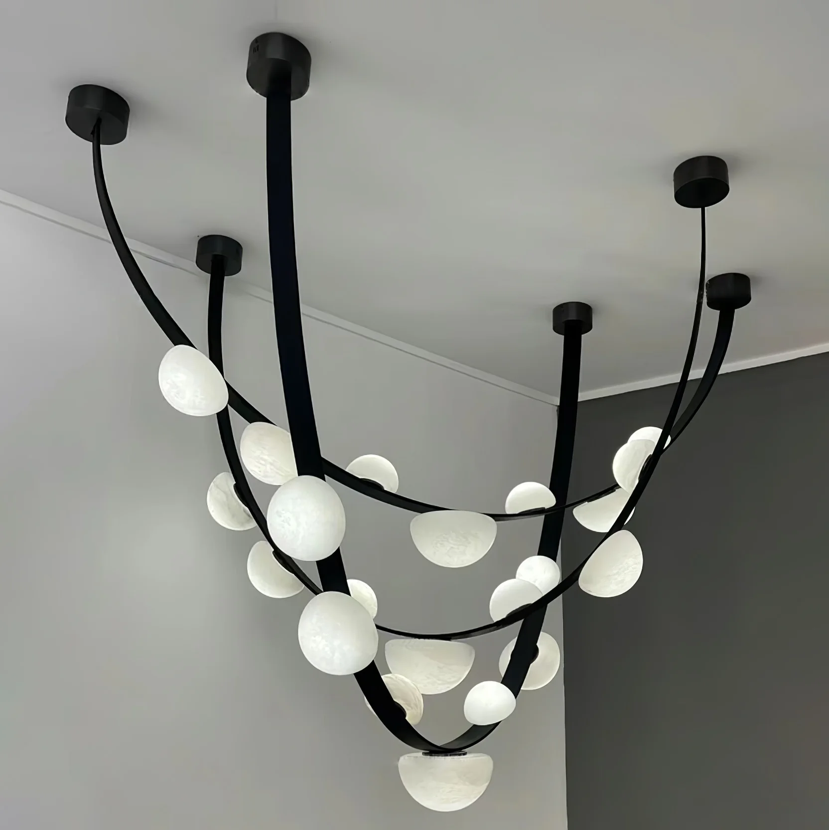 Dew Drops Alabaster Chandelier - Image 20