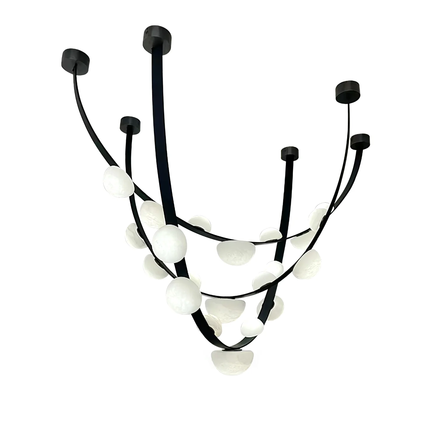 Dew Drops Alabaster Chandelier - Image 25
