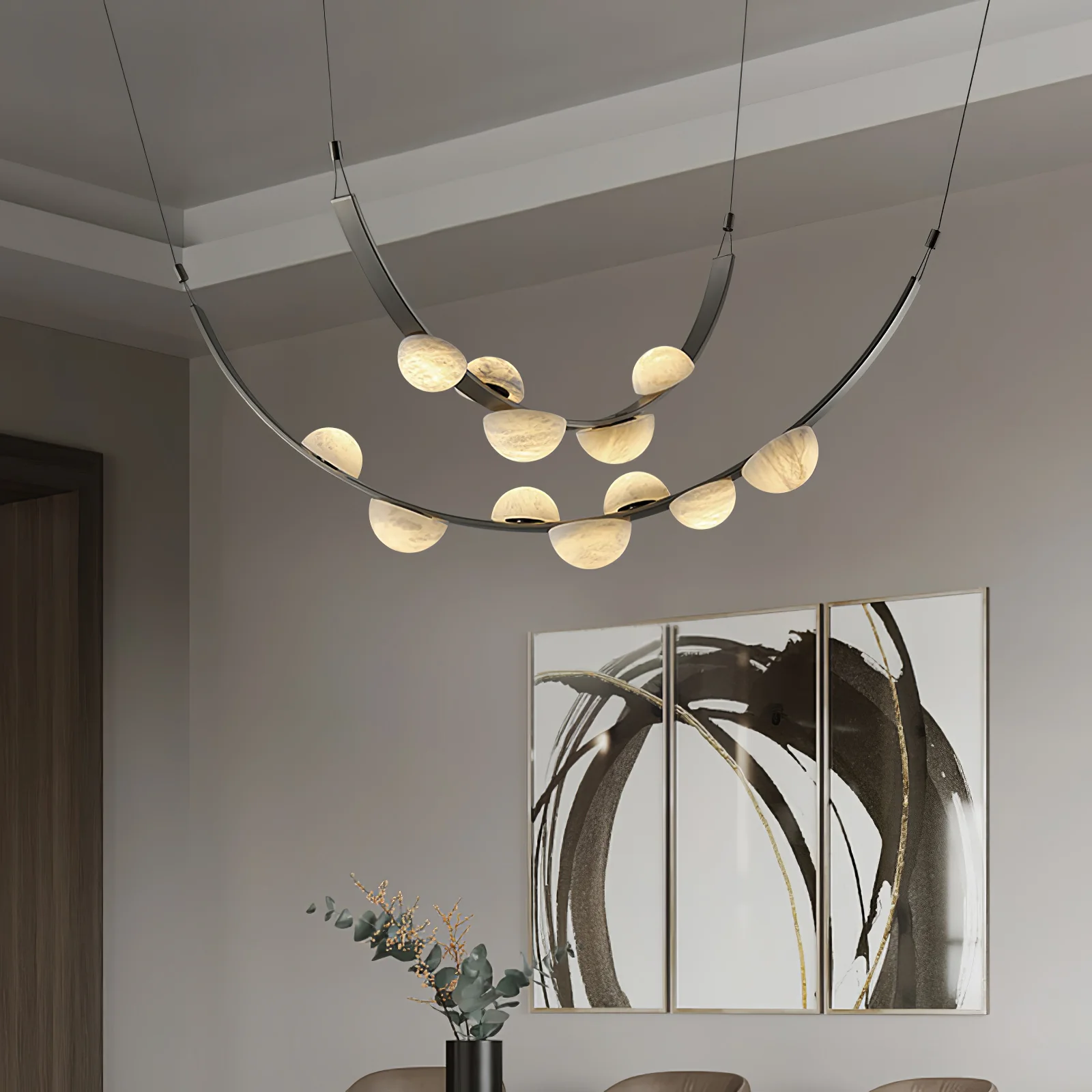 Dew Drops Alabaster Chandelier - Image 6
