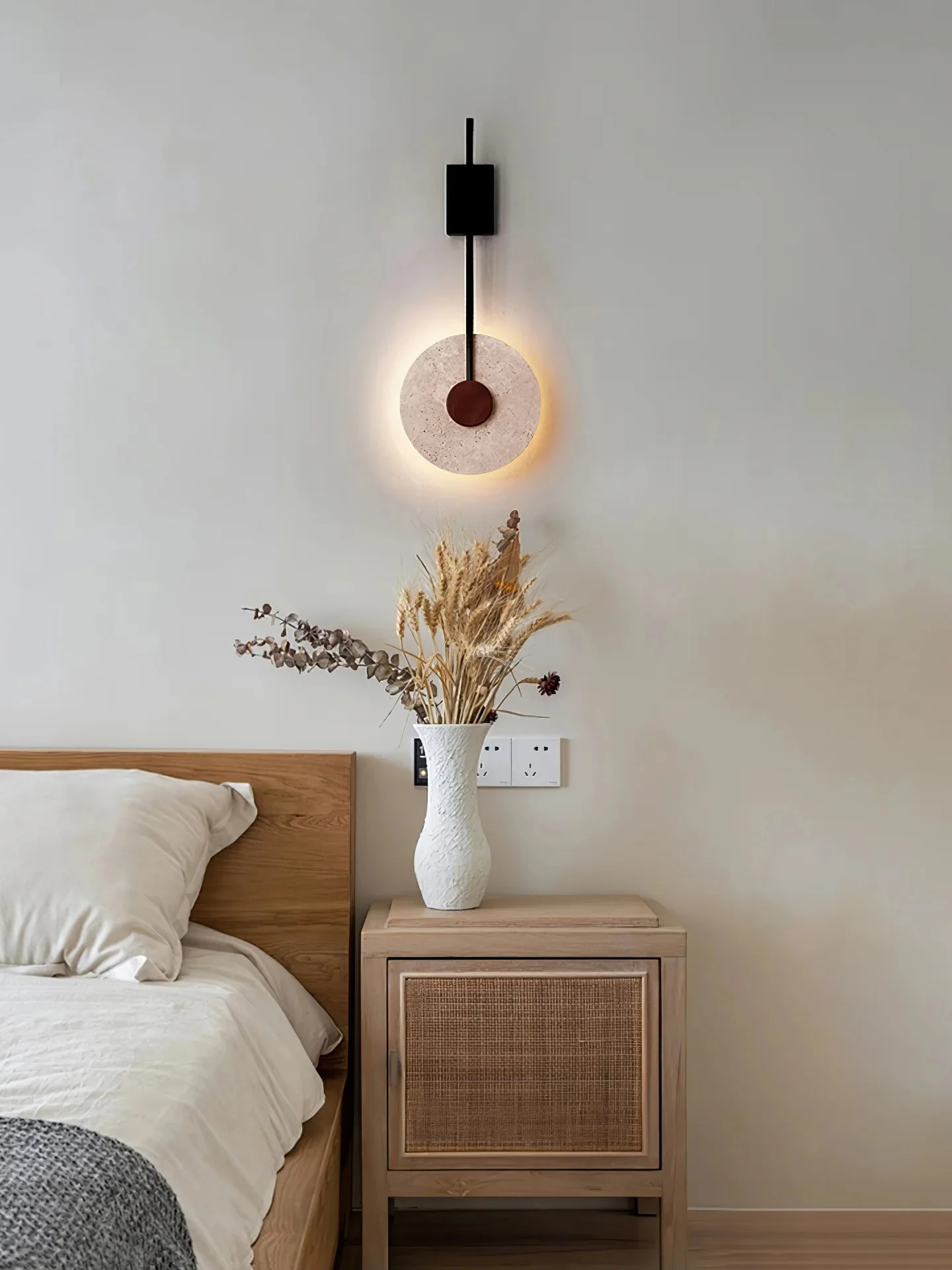 Disc Travertine Wall Lamp - Image 10