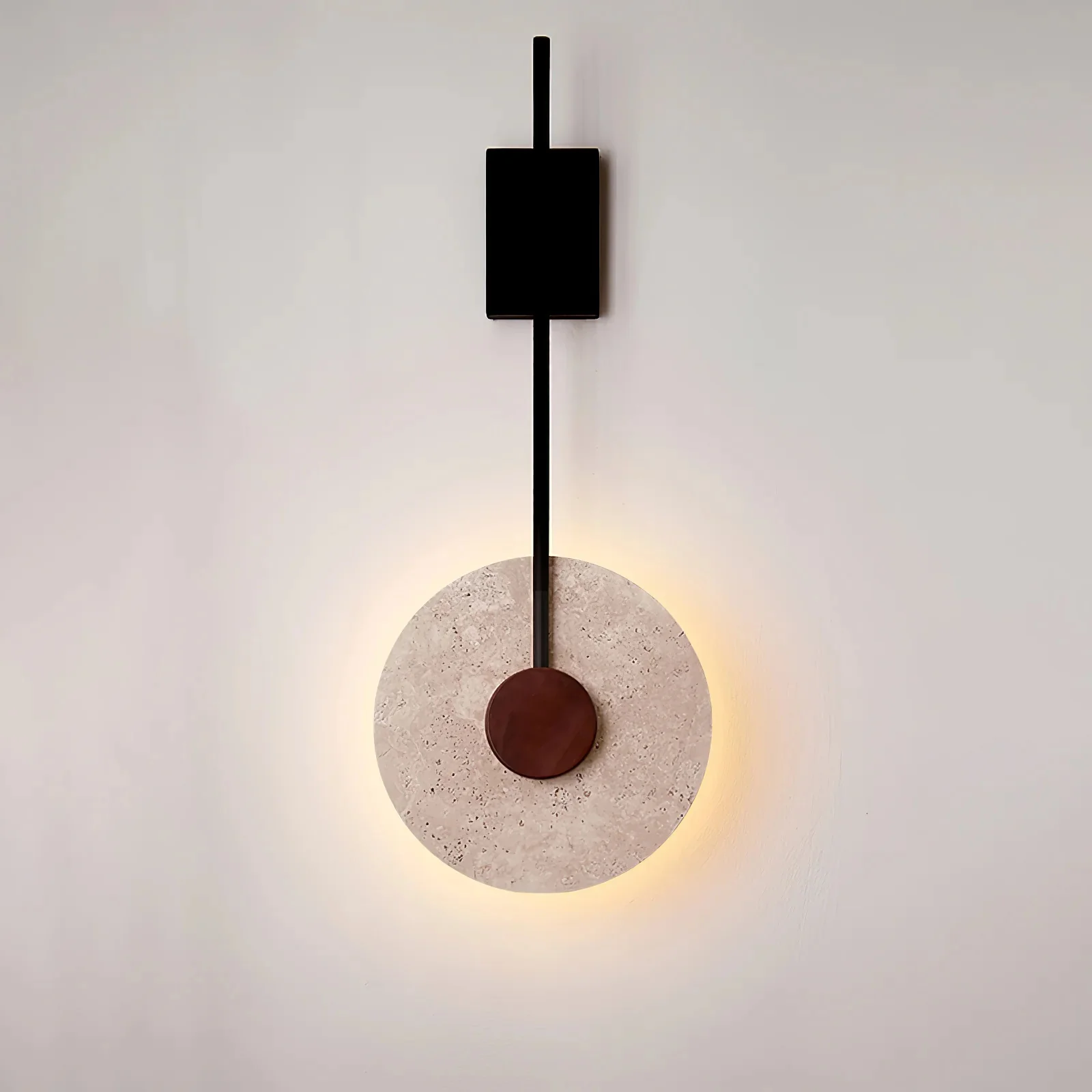 Disc Travertine Wall Lamp - Image 12