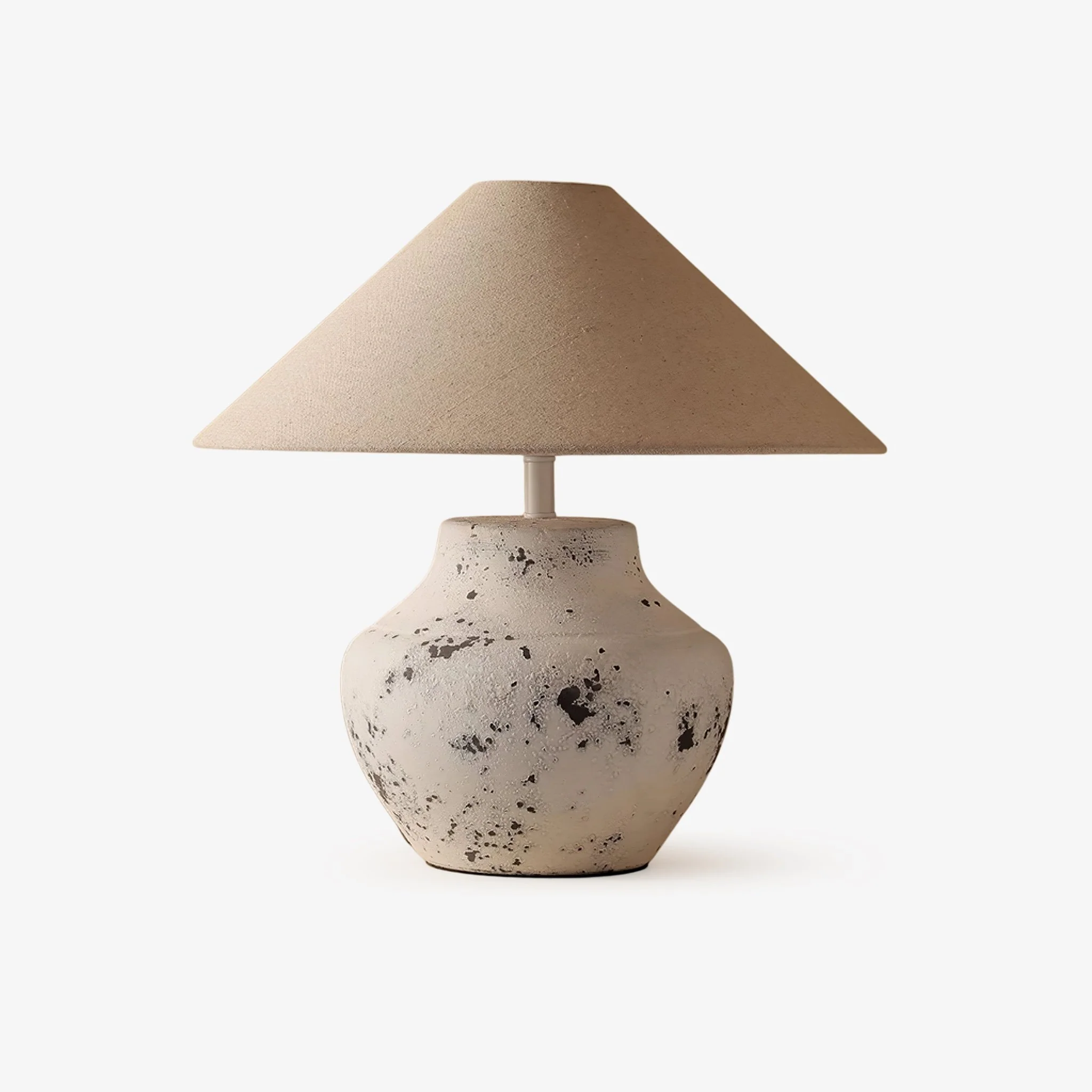 Distressed White Ceramic Table Lamp - Image 14