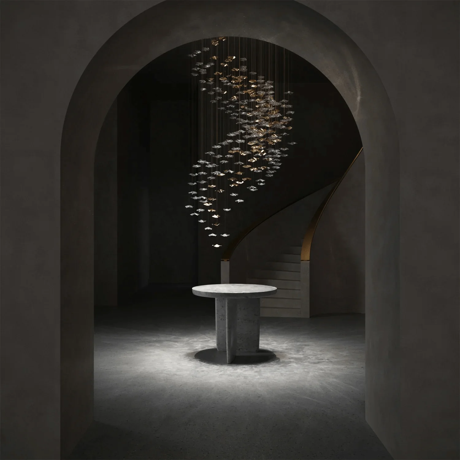 Tidal Art Glass Chandelier - Image 100