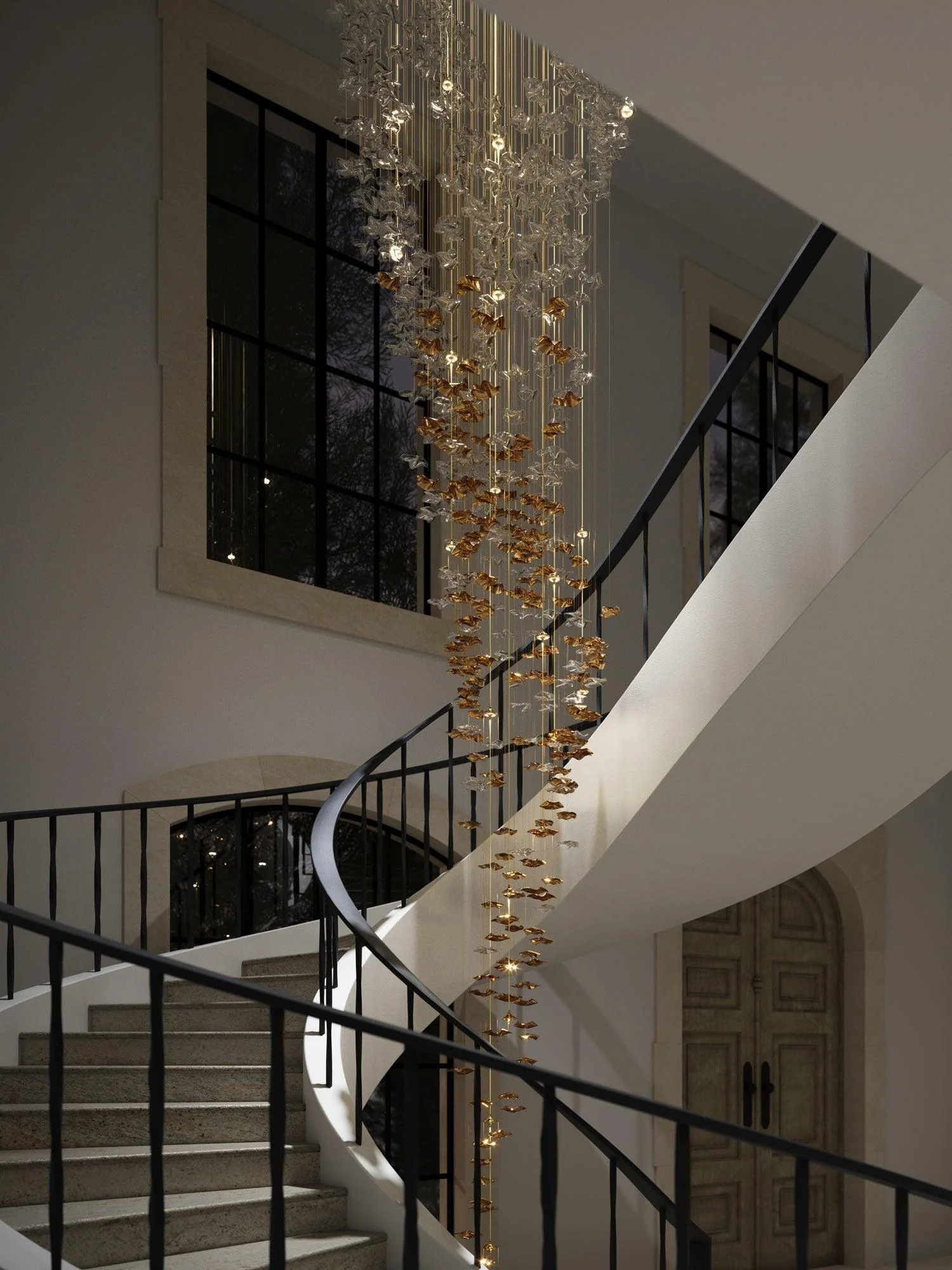 Tidal Art Glass Chandelier - Image 37