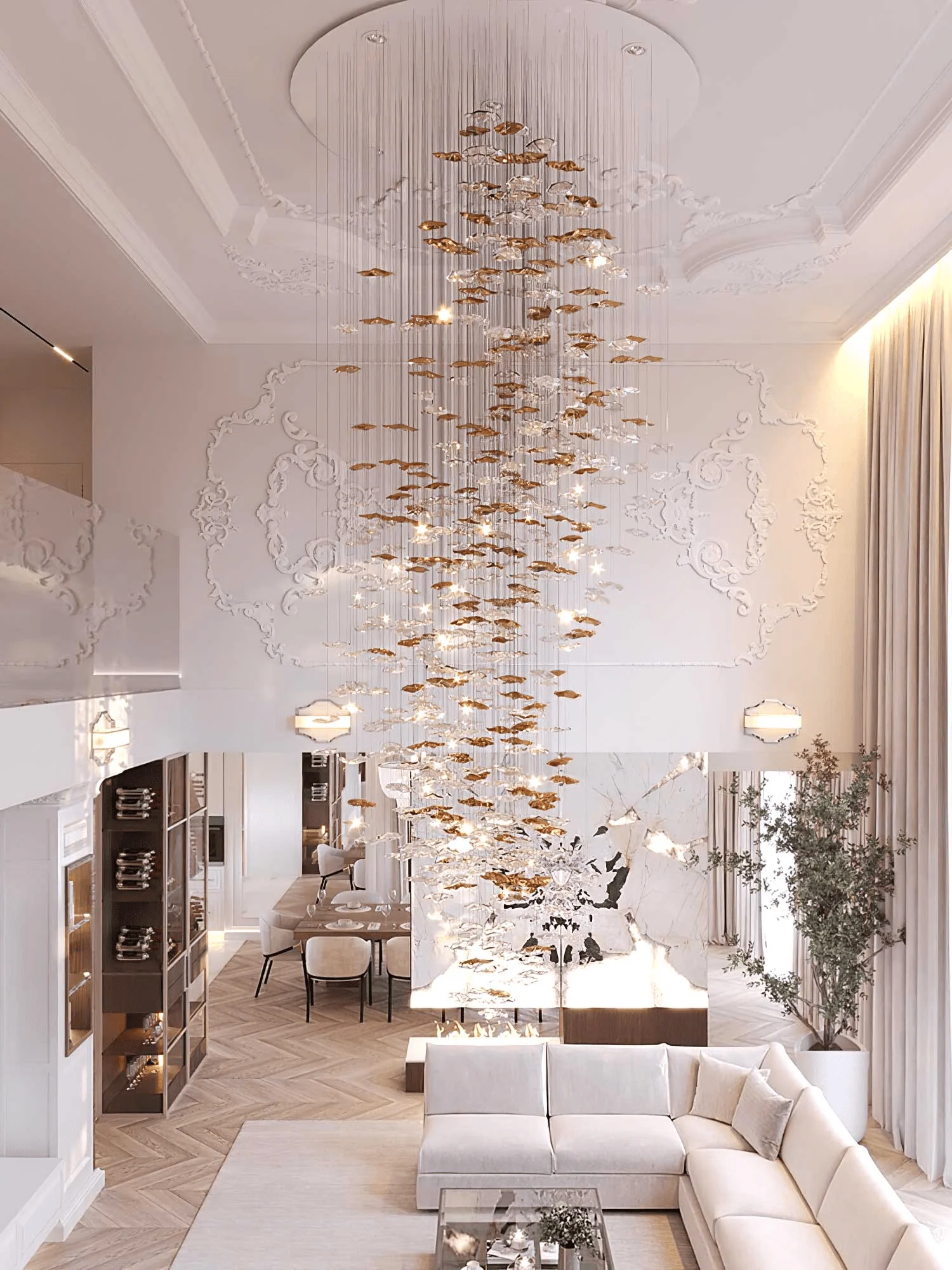 Tidal Art Glass Chandelier - Image 6