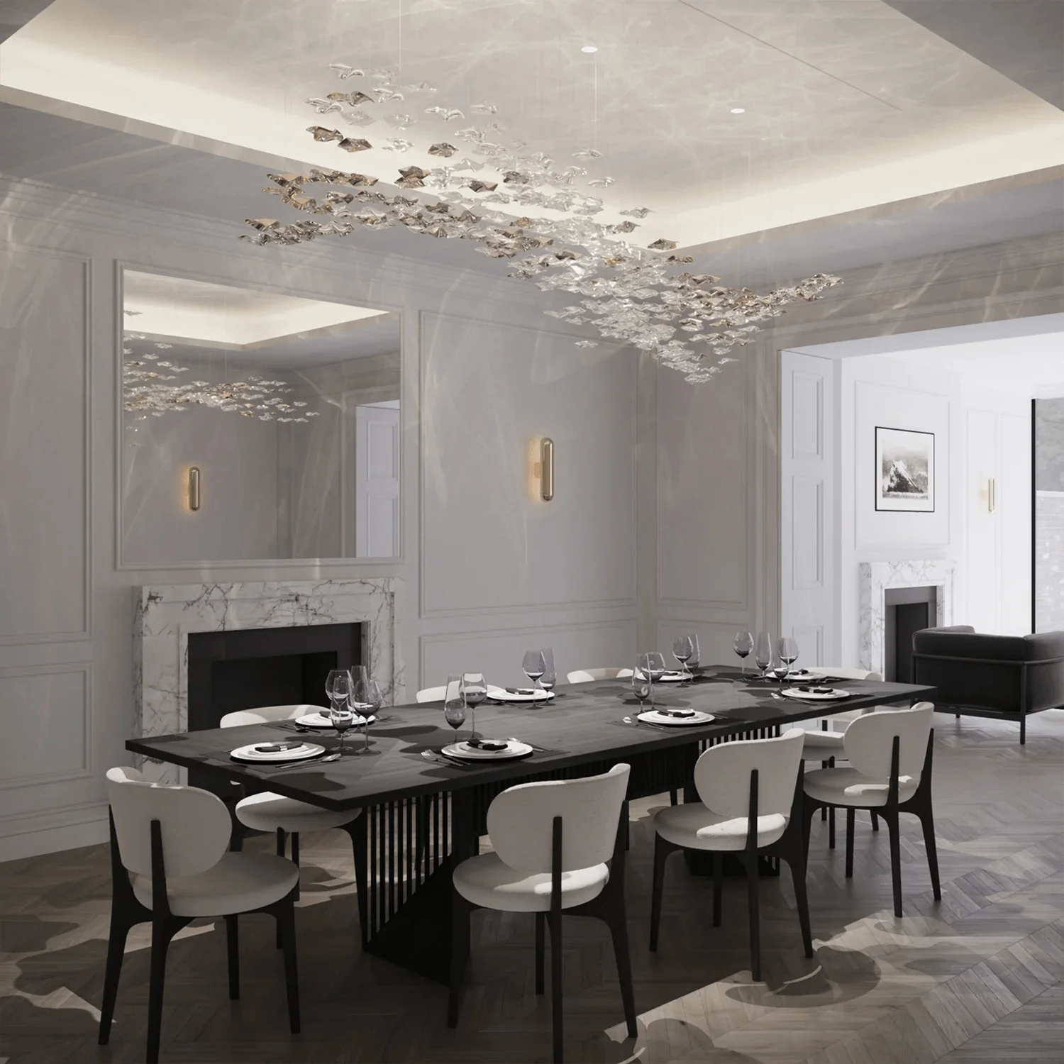 Tidal Art Glass Chandelier - Image 73