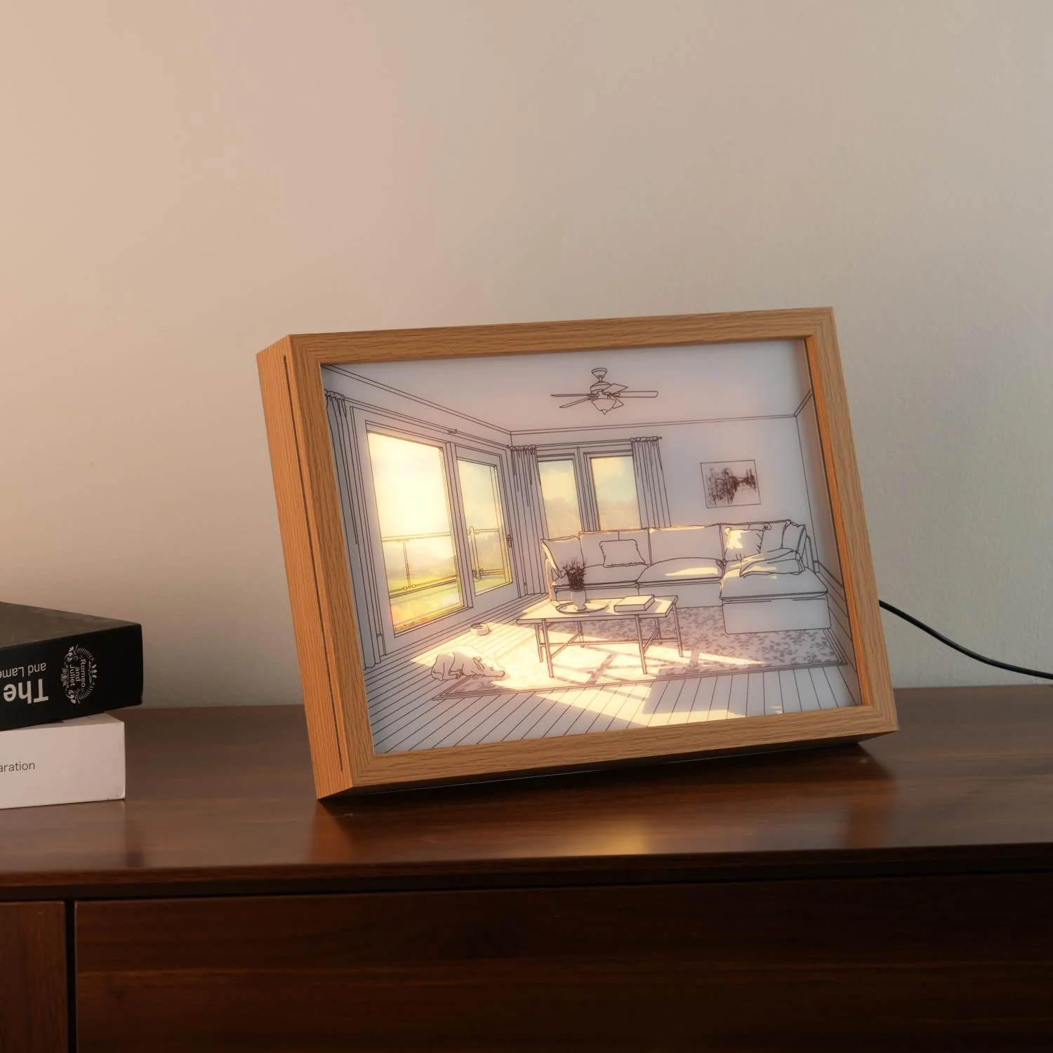 Dog Sunbathing Mural Art Lamp - Image 3