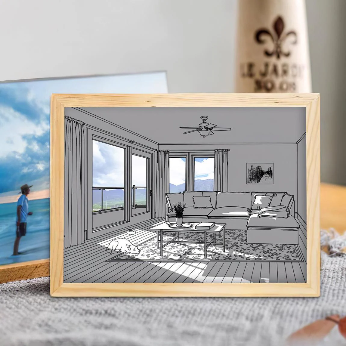 Dog Sunbathing Mural Art Lamp - Image 8