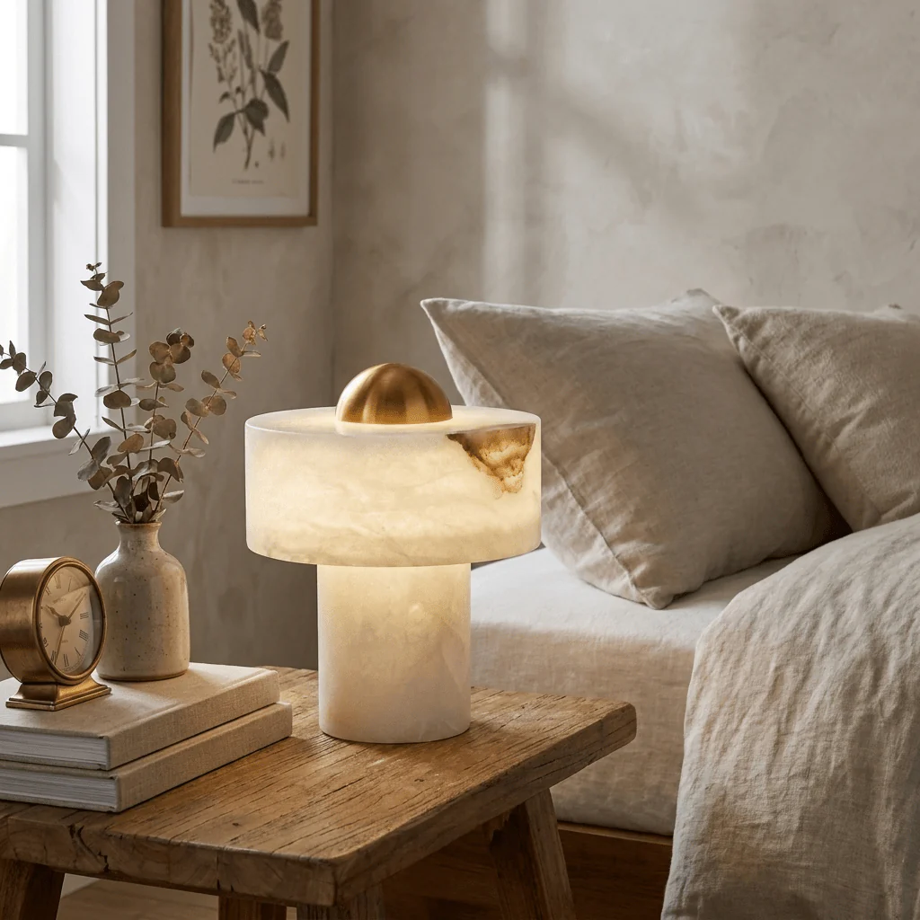 Dome Alabaster Table Lamp - Image 4