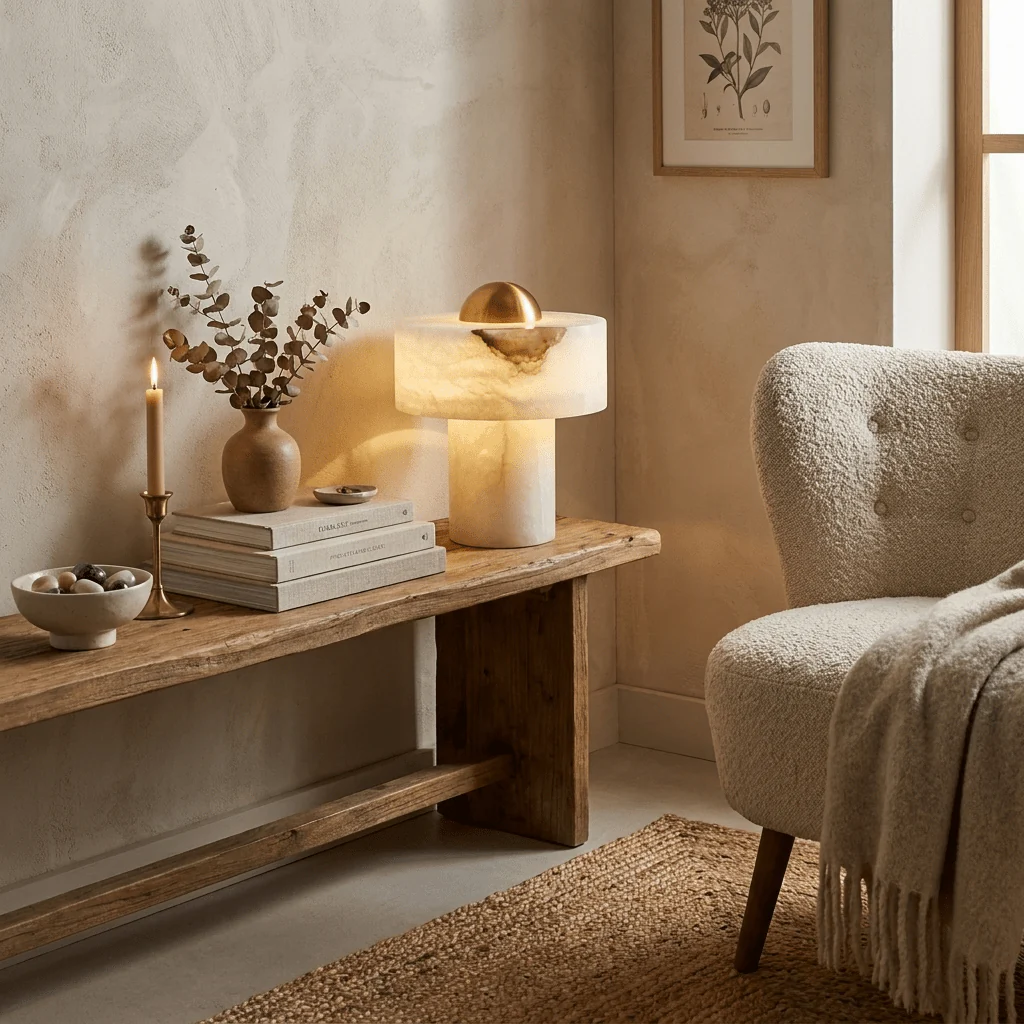 Dome Alabaster Table Lamp - Image 6