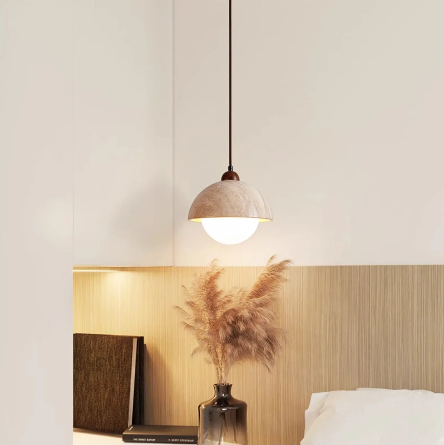 Dome Travertine Pendant Lamp - Image 3