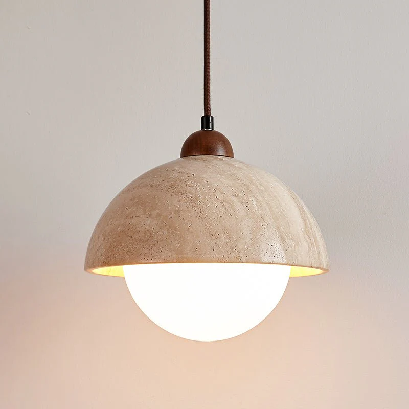 Dome Travertine Pendant Lamp - Image 9