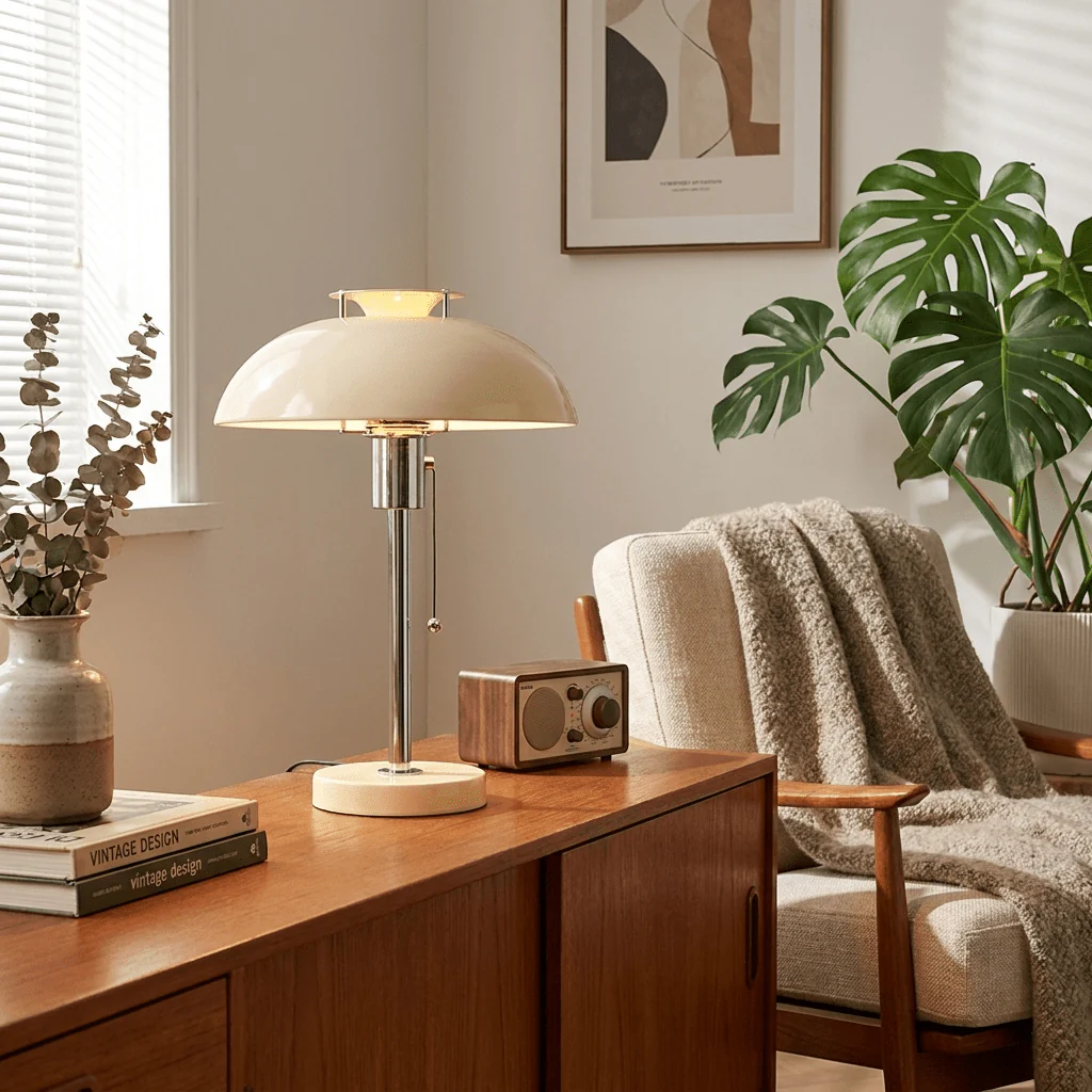 Domo Chrome Mushroom Table Lamp - Image 2