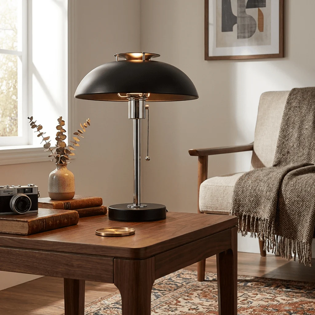 Domo Chrome Mushroom Table Lamp - Image 6