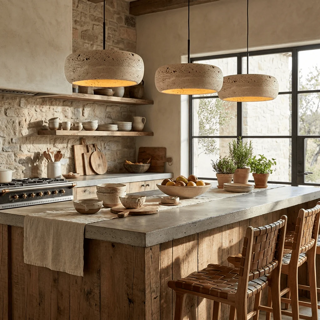 Donut Travertine Pendant Lamp - Image 3