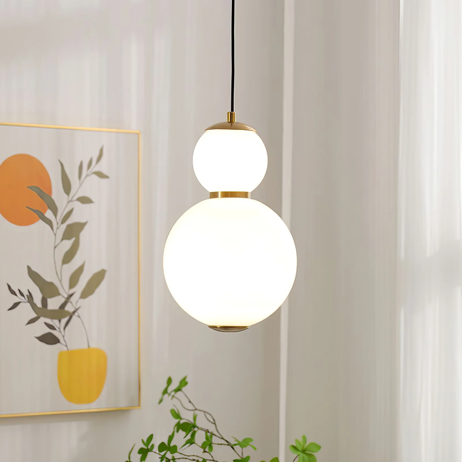 Double Globe Pendant Lamp - Image 22