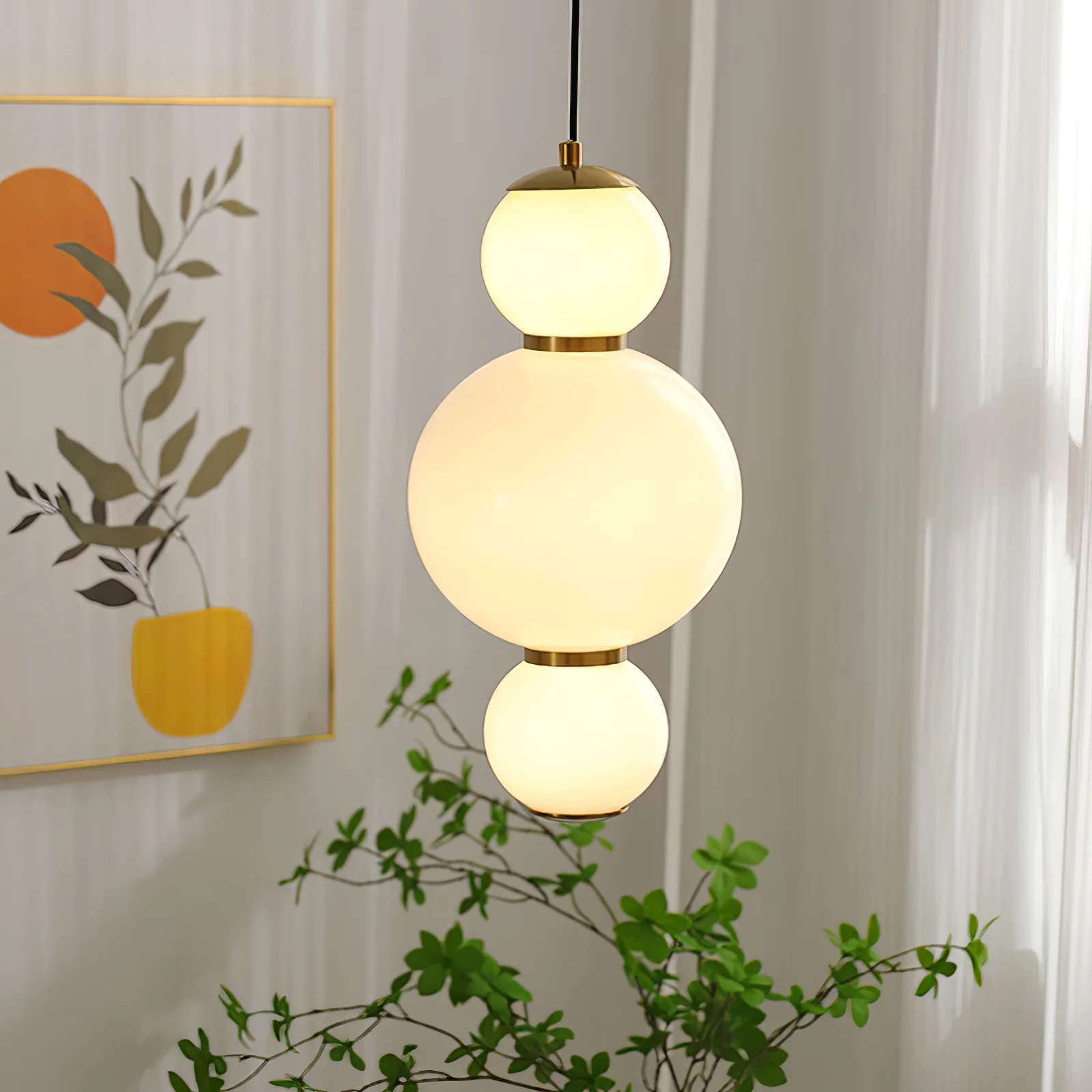 Double Globe Pendant Lamp - Image 25