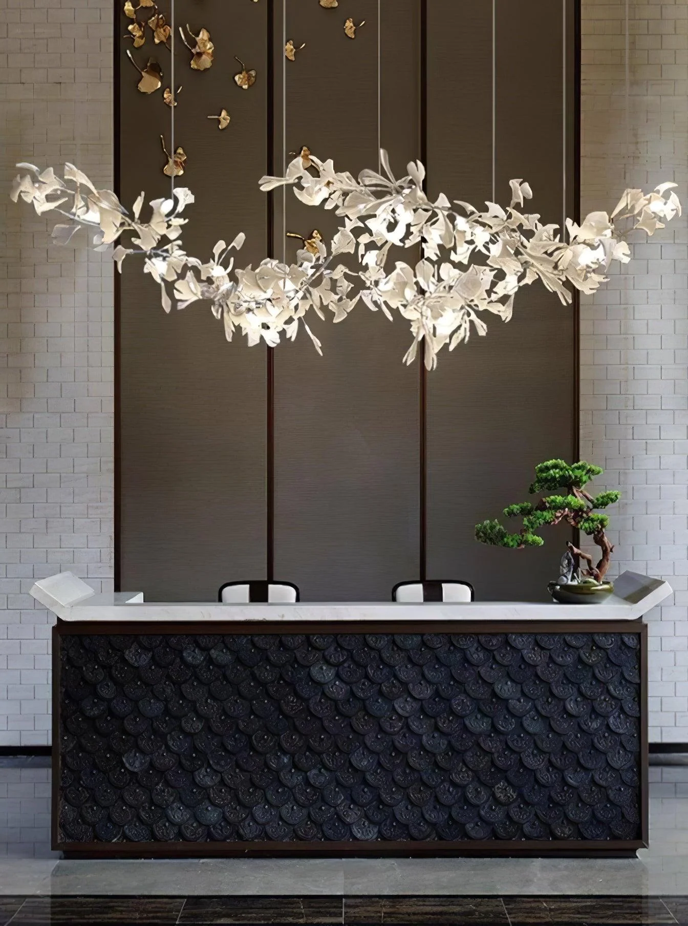 Double Layer Combination Gingko Chandelier - Image 19