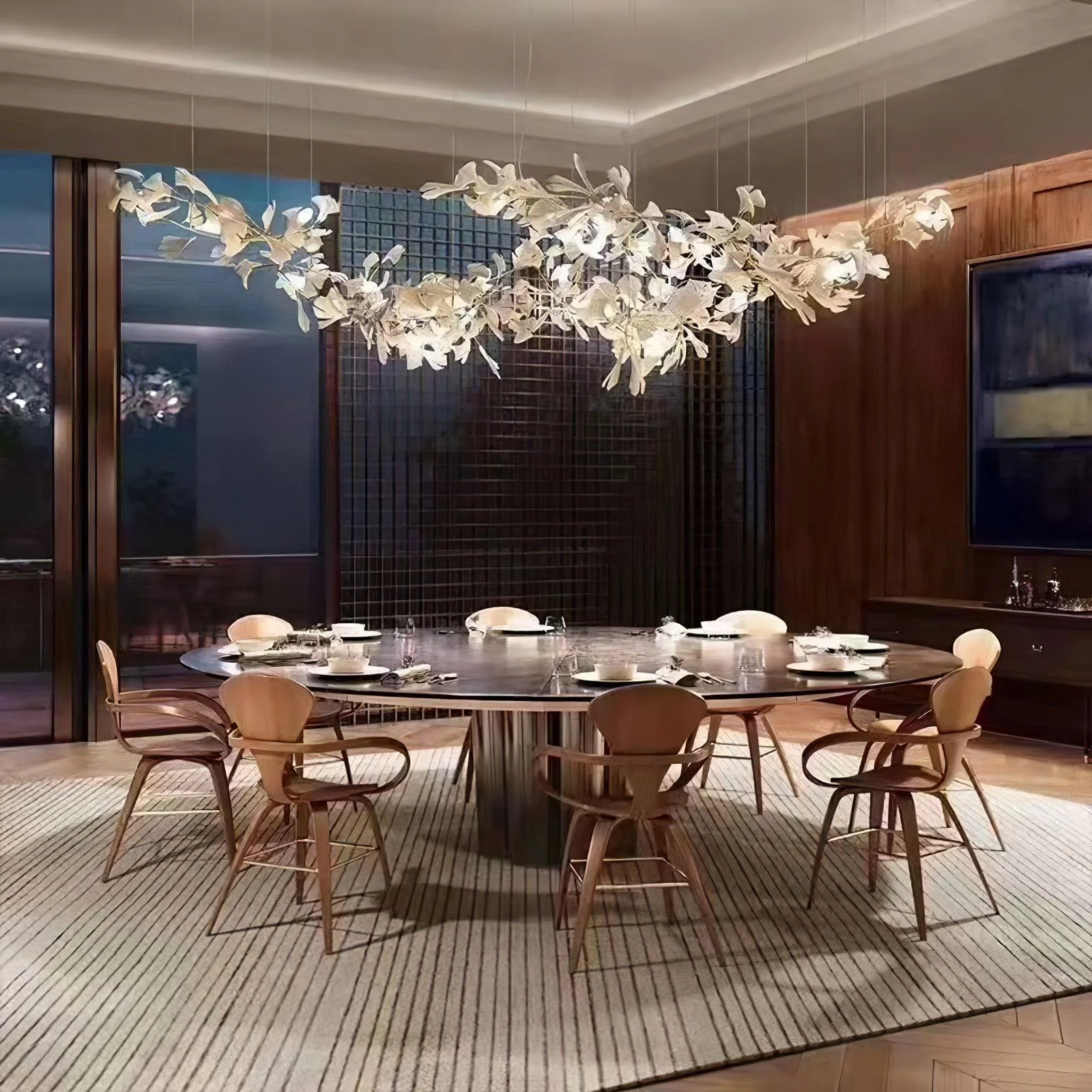 Double Layer Combination Gingko Chandelier - Image 23