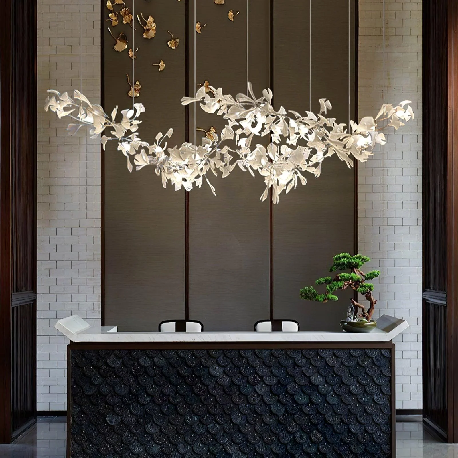 Double Layer Combination Gingko Chandelier - Image 25