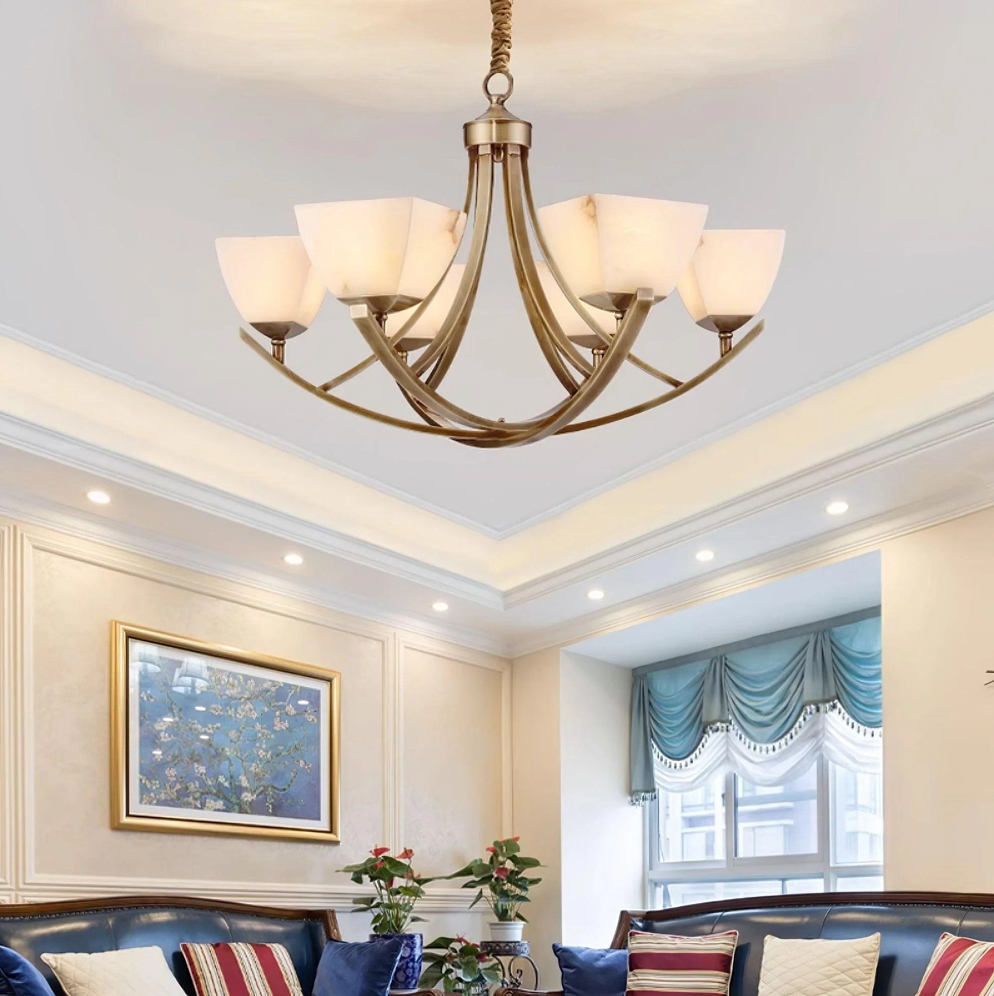 Dover Brass Chandelier - Image 23