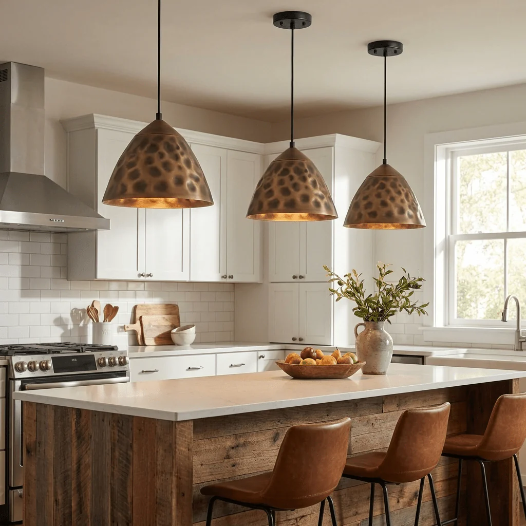 Dravik Hammered Brass Pendant Collection - Image 4