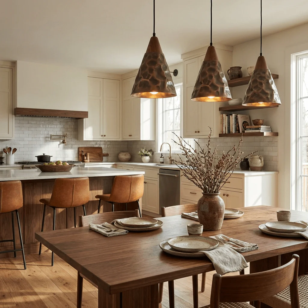 Dravik Hammered Brass Pendant Collection - Image 5
