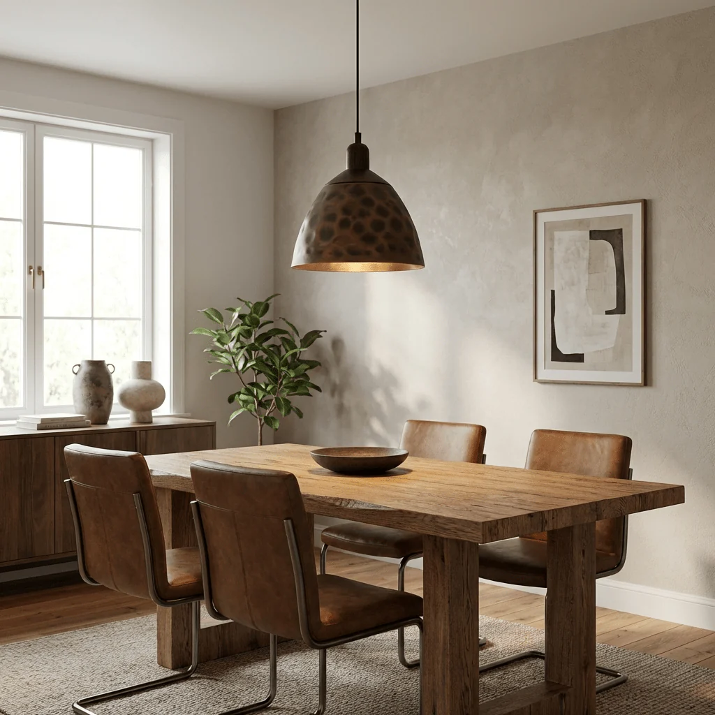 Dravik Hammered Brass Pendant Collection - Image 7