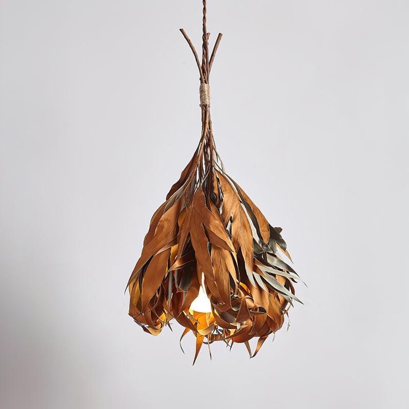 Dried Branch Leaf Pendant Lamp - Image 11