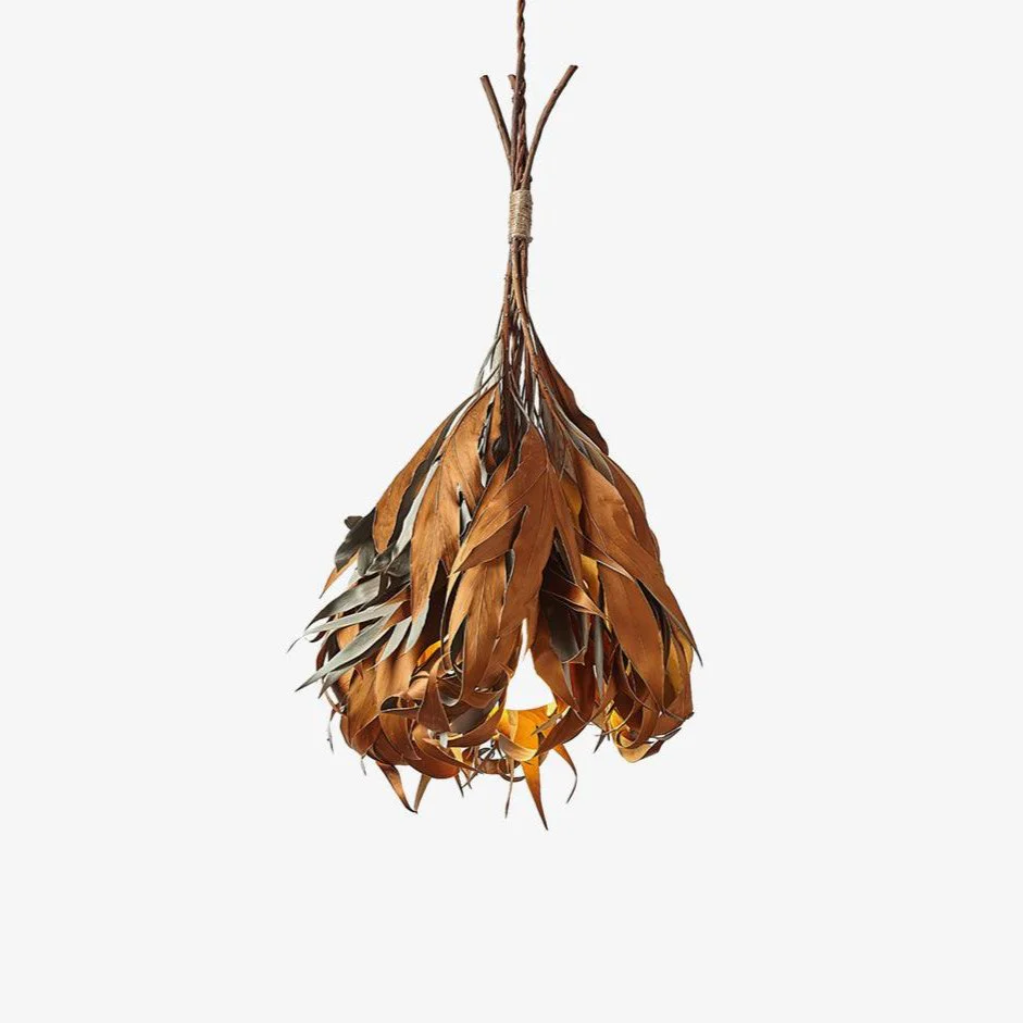 Dried Branch Leaf Pendant Lamp - Image 12