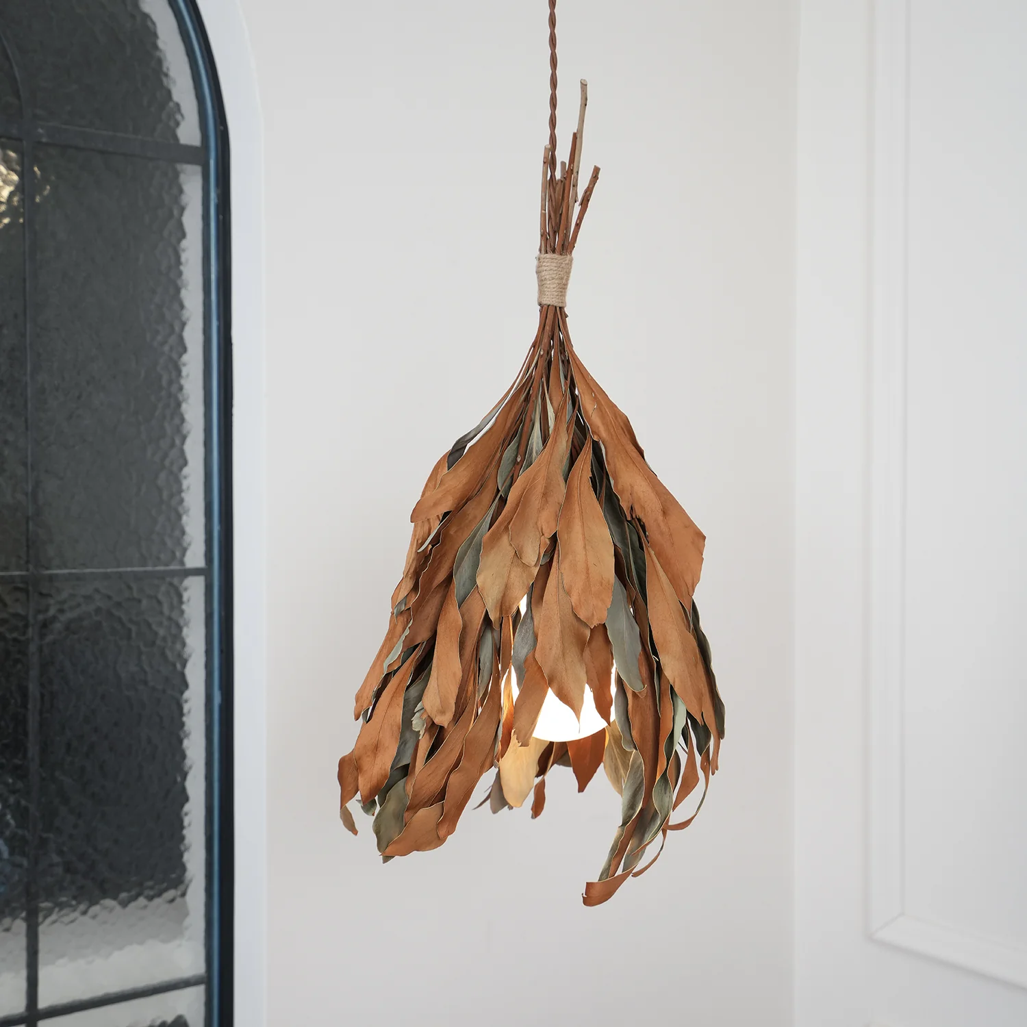 Dried Branch Leaf Pendant Lamp - Image 24