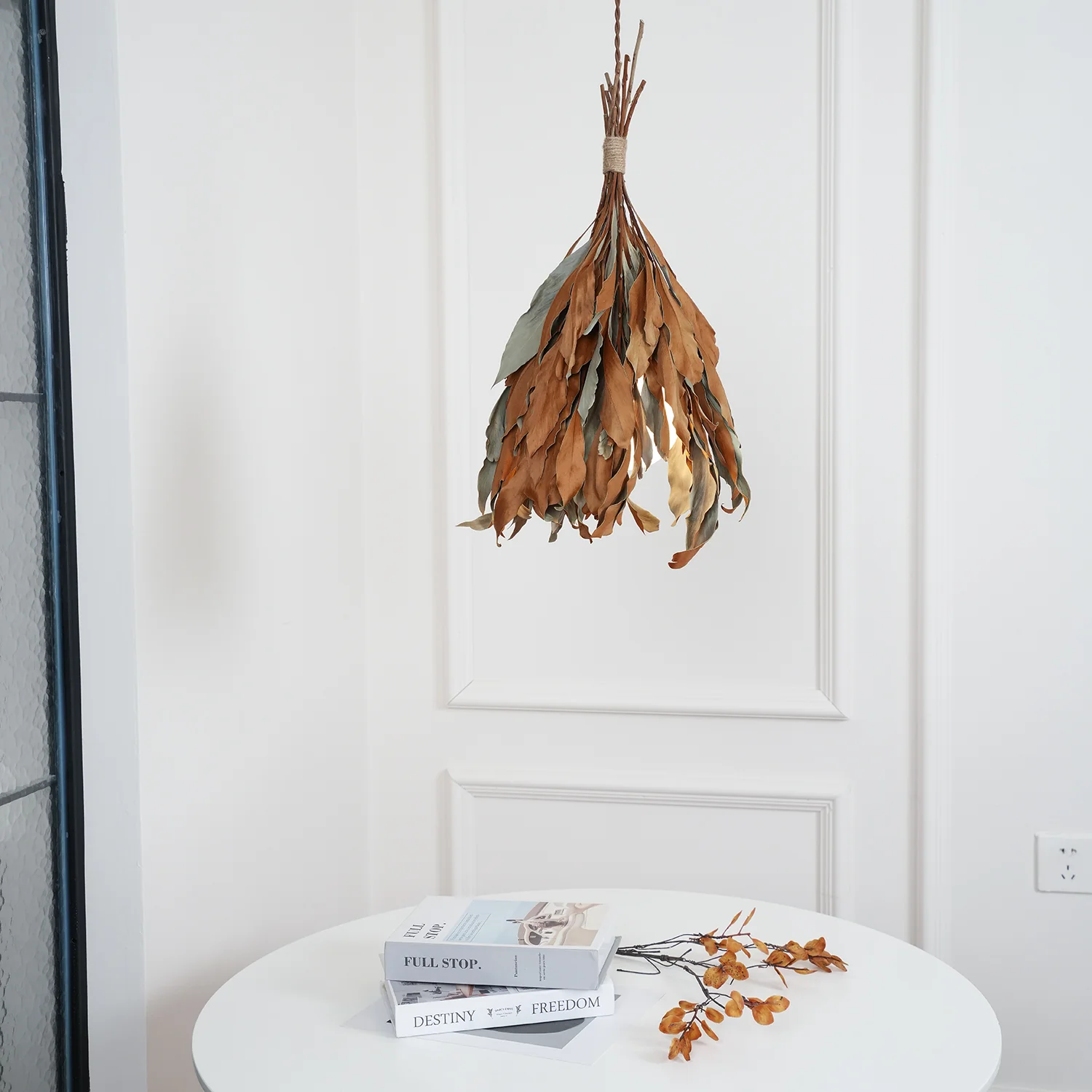 Dried Branch Leaf Pendant Lamp - Image 27