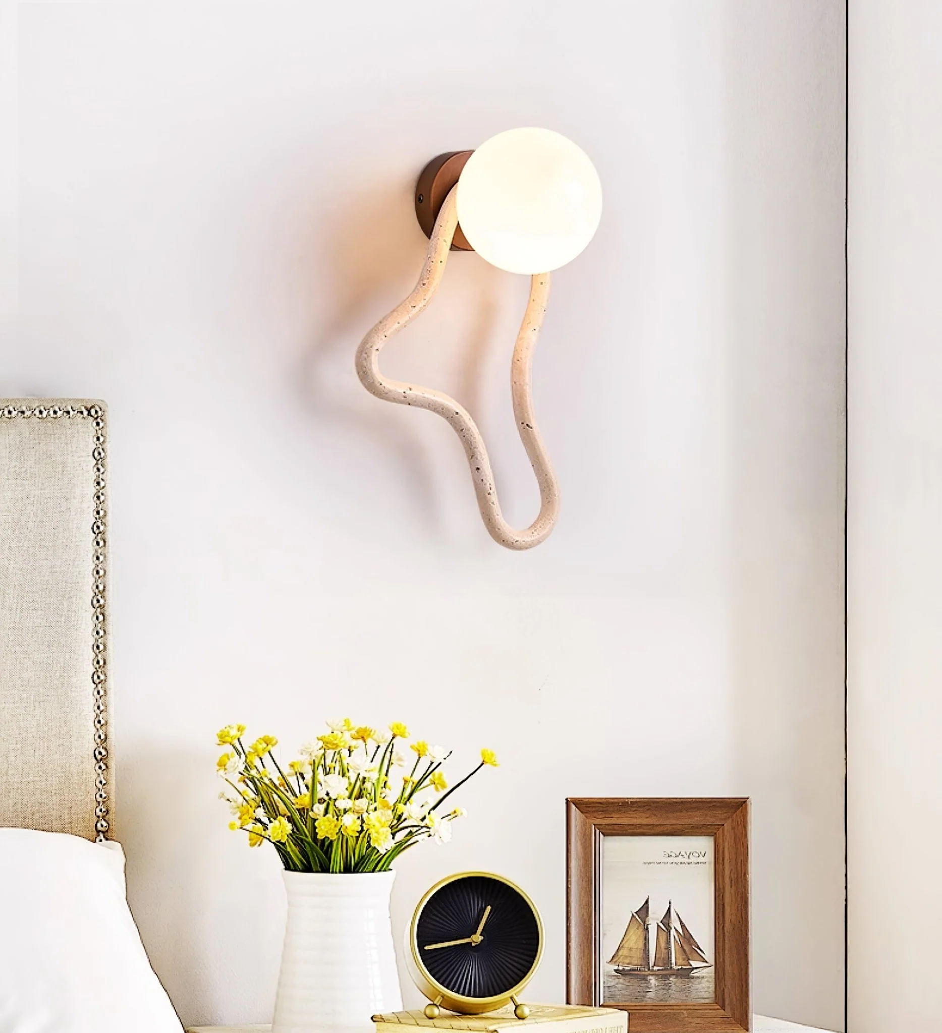 Driftform Travertine Wall Sconce - Image 9