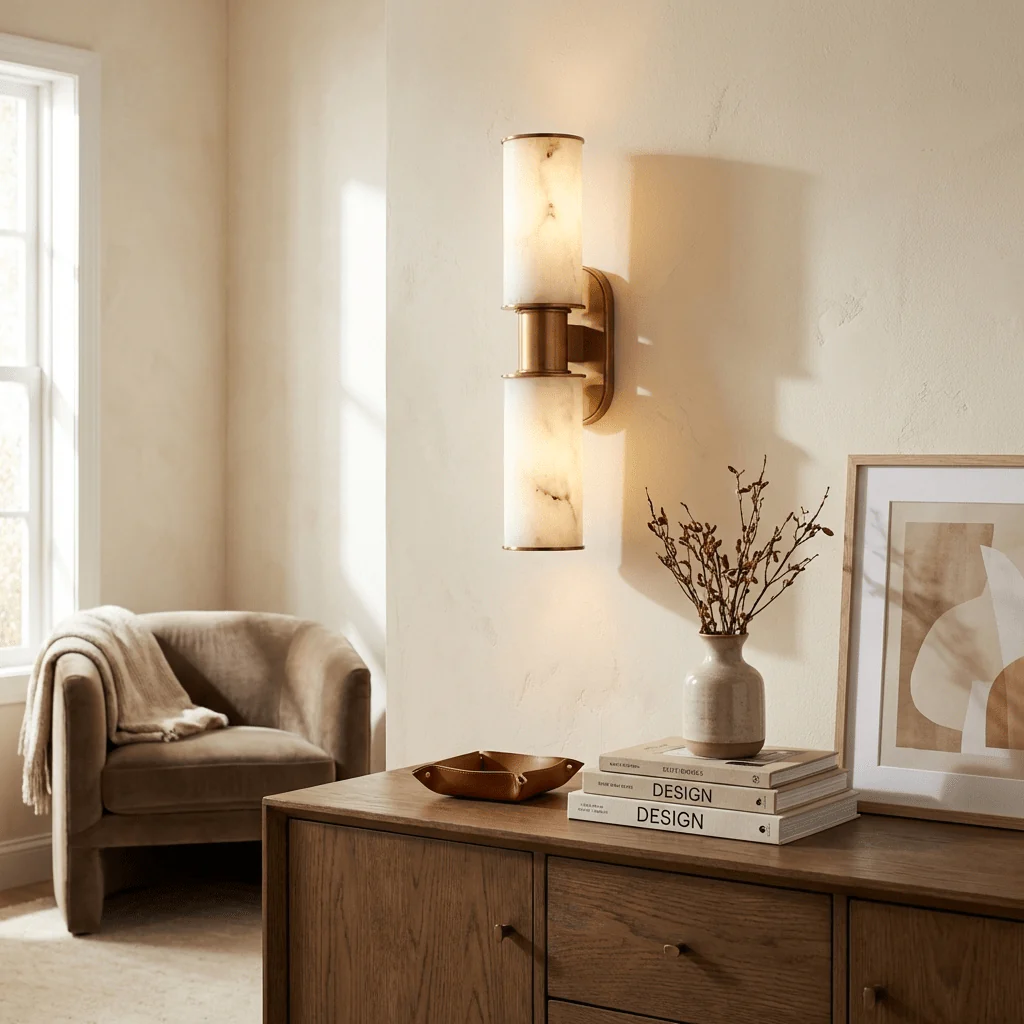 Dualis Alabaster Wall Sconce - Image 6