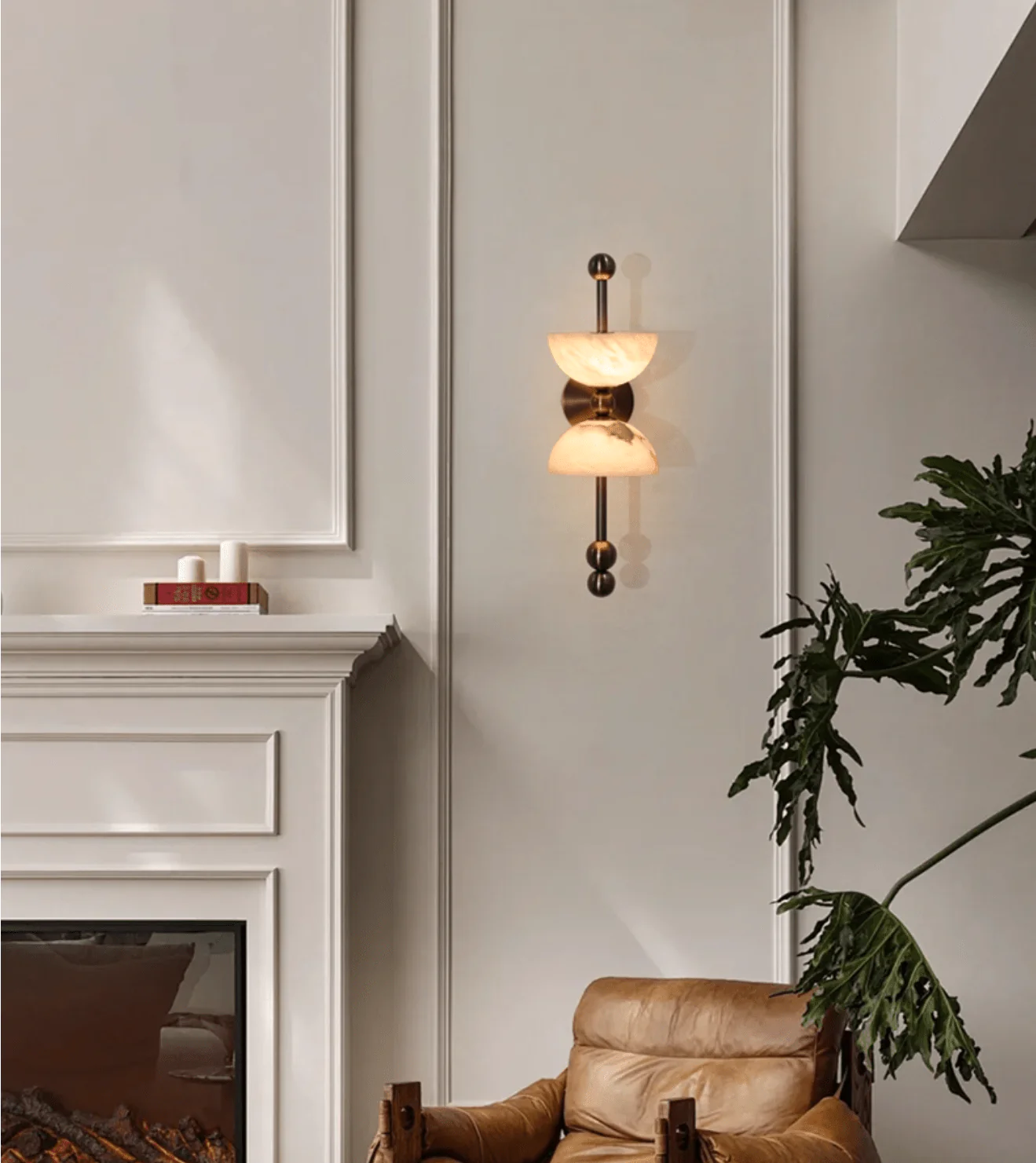 Duo Alabaster Wall Lamp - Image 2