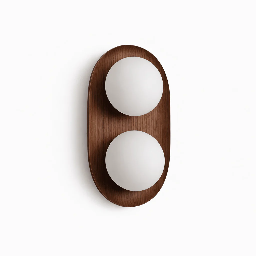 Duo Orb Wood Wall Lamp - Image 10
