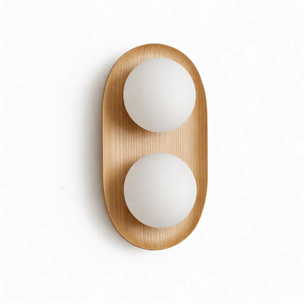 Duo Orb Wood Wall Lamp - Image 12