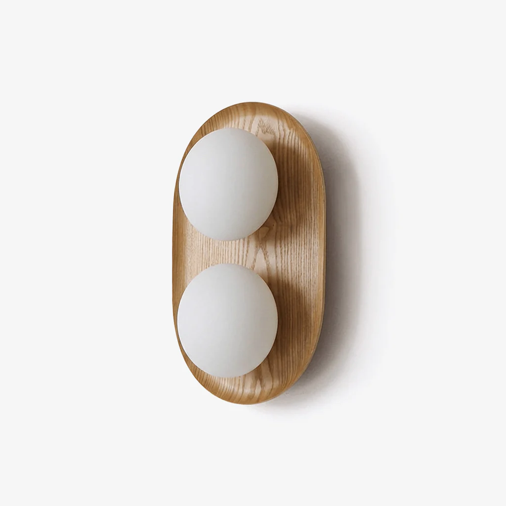 Duo Orb Wood Wall Lamp - Image 5