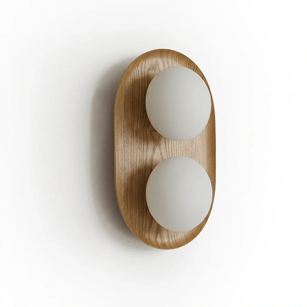 Duo Orb Wood Wall Lamp - Image 6