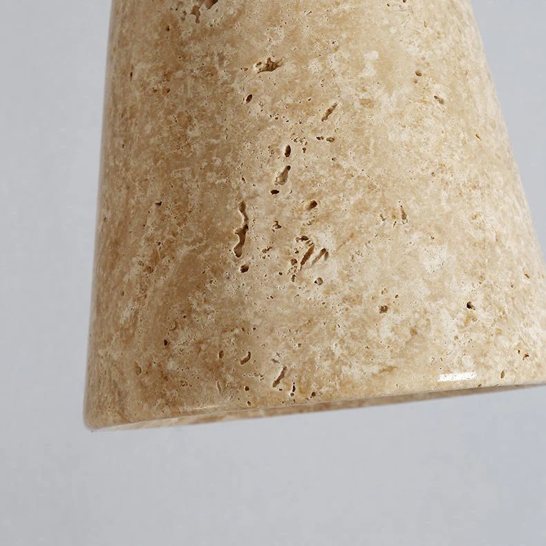 Earthy Travertine Cone Pendant Light - Image 11
