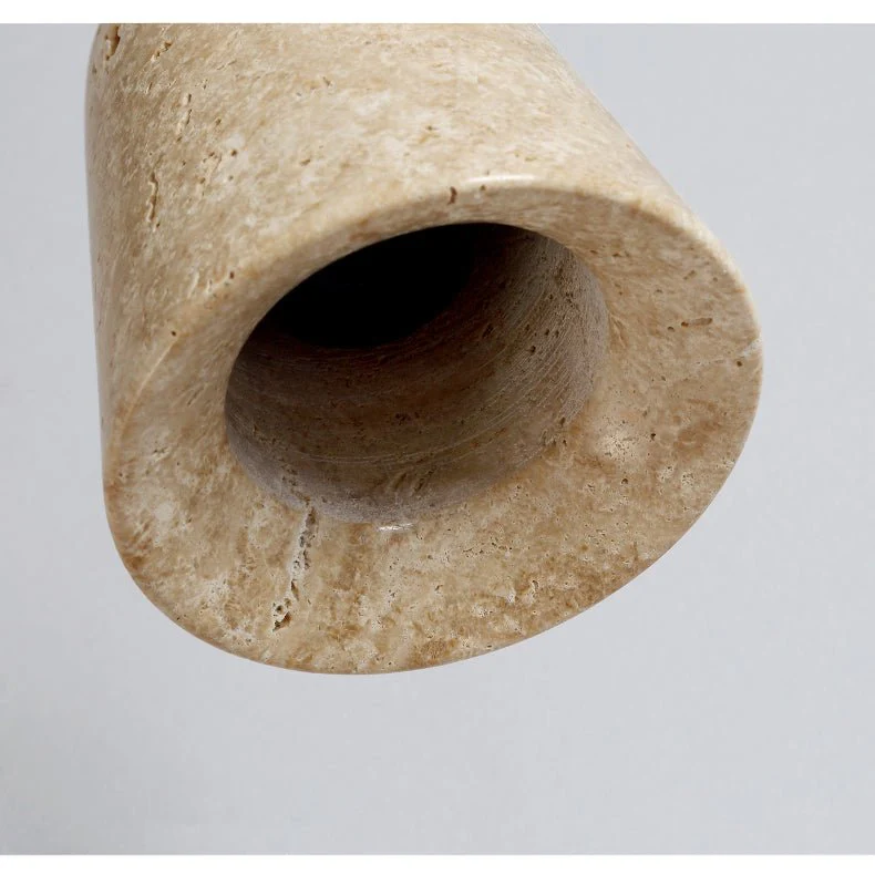 Earthy Travertine Cone Pendant Light - Image 14