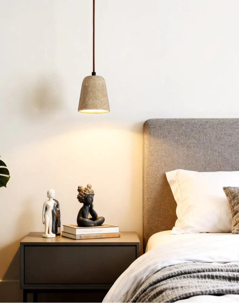 Earthy Travertine Cone Pendant Light - Image 16