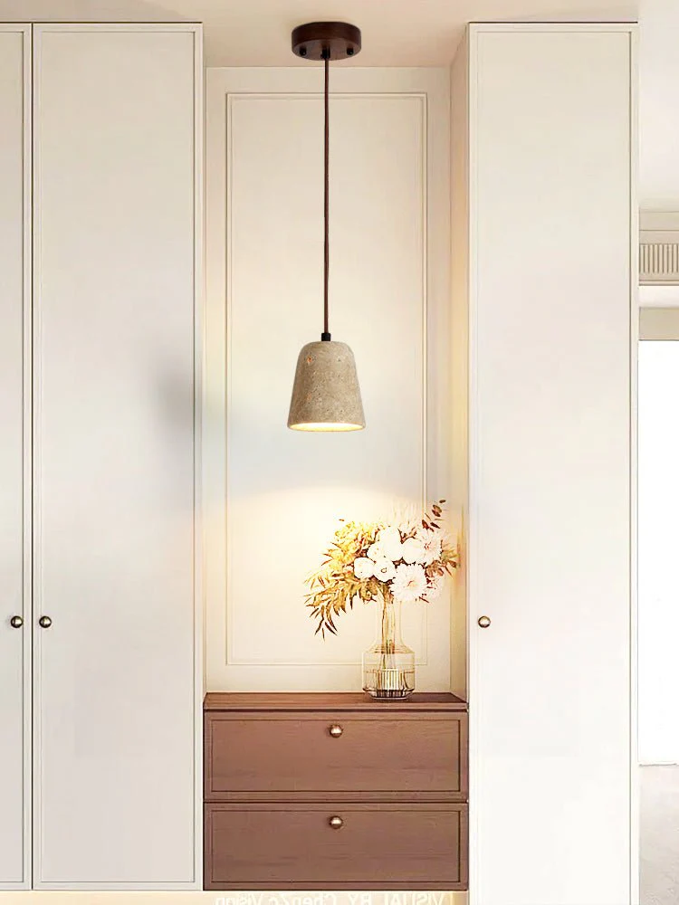 Earthy Travertine Cone Pendant Light - Image 18